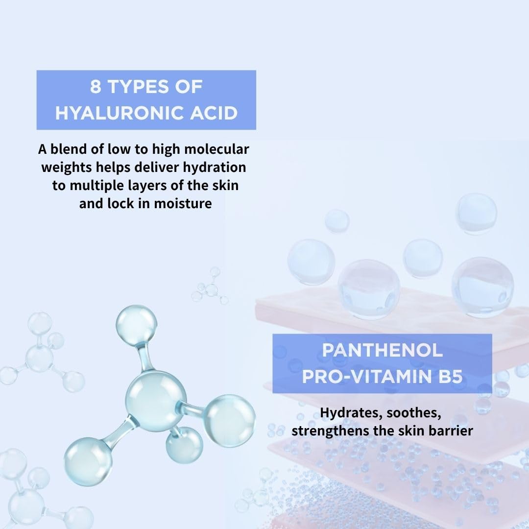 JAYJUN Hyaluronic Acid Hydrating Mask (10 Sheets) - 8-Layer Moisture Technology for Deep Hydration & Revitalization