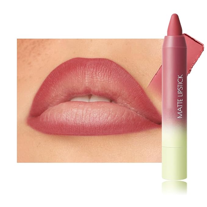 BINGBRUSH 2-in-1 Matte Lip Liner and Lipstick, Long Lasting Lip Pencil