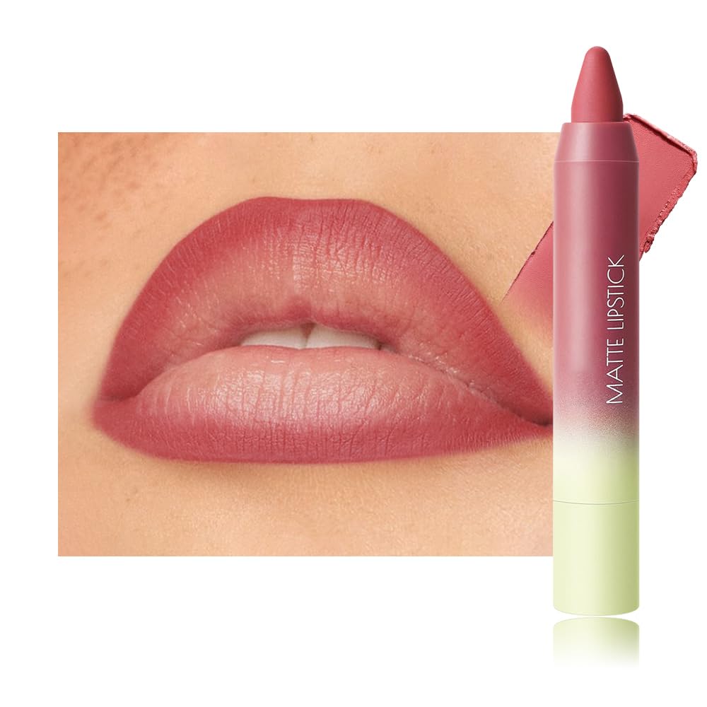 BINGBRUSH 2-in-1 Matte Lip Liner and Lipstick, Long Lasting Lip Pencil