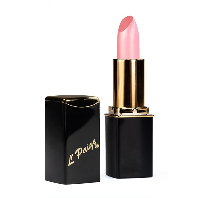 L’Paige Shimmery Ice Lipstick | Frosted Pink Shimmer Lip Color | Aloe Vera Moisturizing Formula | Long-Lasting Cool-Toned Iridescent Finish | Shade L44