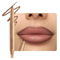JUAAZIN Saddle Brown Matte Lip Liner Pencil, Plump Lip Liners Long-Lasting Creamy Formula, With Silicone Smudger for Define Contours & Sculpting Lip, Waterproof Non-Staining Crayon Lip Liner 07#