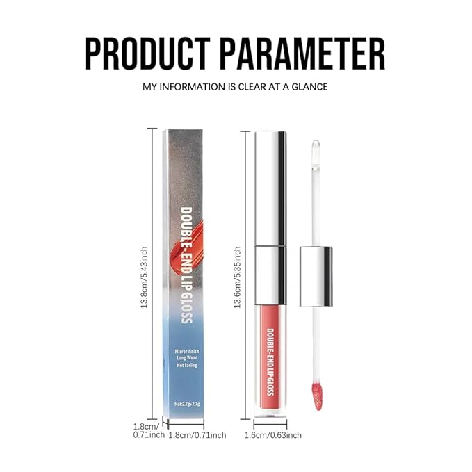Hxssll 2-in-1 Dual Ended Lip Stain & Lip Oil – Long Lasting Waterproof Matte Lip Gloss with High Pigment, Non-Sticky Lip Tint, Hydrating Lip Oil for Moisturizing & Glossy Finish (05#, 1PCS)