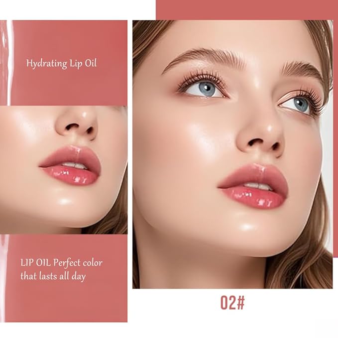 Hxssll Dual-Ended Lip Stain & Lip Oil – 2-in-1 Matte Color and Hydrating Gloss, Long-Lasting Non-Sticky Lip Tint, Nourishing Moisture & Glassy Shine for Day-to-Night Looks 02#