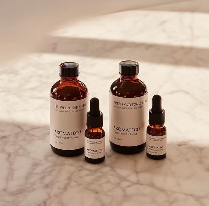 AromaTech Fresh Cotton and Bergamot Essential Oil Blend: Luxury Hotel Inspired Aromatherapy with Bergamot, Fresh Cotton & Sandalwood for Ultrasonic Diffusers & Nebulizers (120 mL)