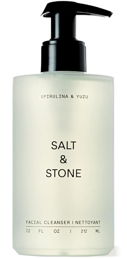 Salt & Stone Facial Cleanser, Gentle Face Wash for Women & Men Vegan 7.2 oz