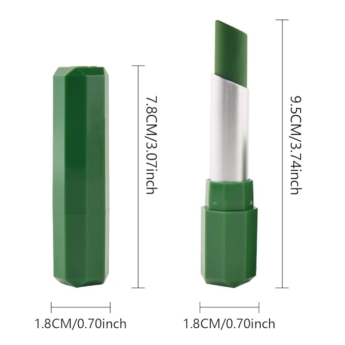 IATMOMOD Light Green Cream Matte Lipstick Stick 20#, Longwear Full Coverage Velvet Lip Color, Waterproof Multi-Use Lip & Cheek Makeup for Party & Daily Wear, Labial con color mate para uso diario