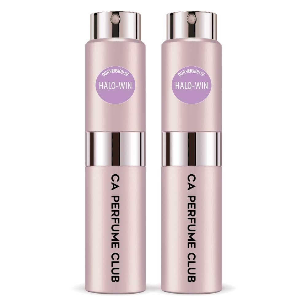 CA Perfume Impression of Halo-win for Women Amber Floral Scent Long Lasting Perfumes for Women Eau De Parfum Travel Size Refillable Atomizer Spray 0.27 Fl Oz 8ml (Pack of 2)