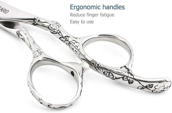 KINSARO 6 In Professional Hair Cutting Scissors, Rose Handle