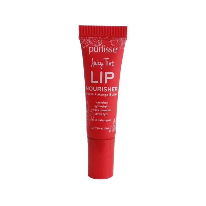 pūrlisse Juicy Tint Moisturizing Tinted Lip Balm for Women - Hydrating Tinted Lip Balm for Dry Lips - Enriched with Shea Butter & Jojoba Oil for Plumper Soft Lips - Ruby Shine (.38 oz)