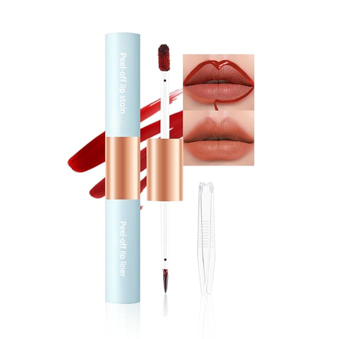 KXmzeG Matte Lip Liner Peel Off Lip Stain, Long Lasting Peel Off Lip Liner Stain, Peel-off Lip Gloss For All Skin Types, Transfer-proof Highly Pigmented Color Waterproof, 01#(01#, Pack of 1)