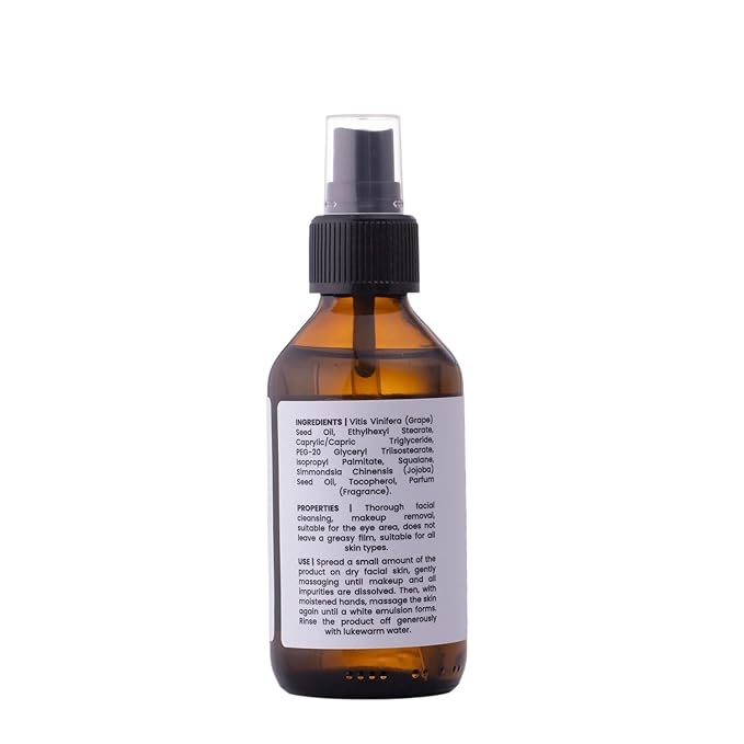 SkinTra - Back To Skin - Makeup Removing Oil with Squalane & Vitamin E, Gentle Cleansing for All Skin Types - Safe for Sensitive Areas – No Greasy Residue 100 ml/Net 3.38 Fl. Oz