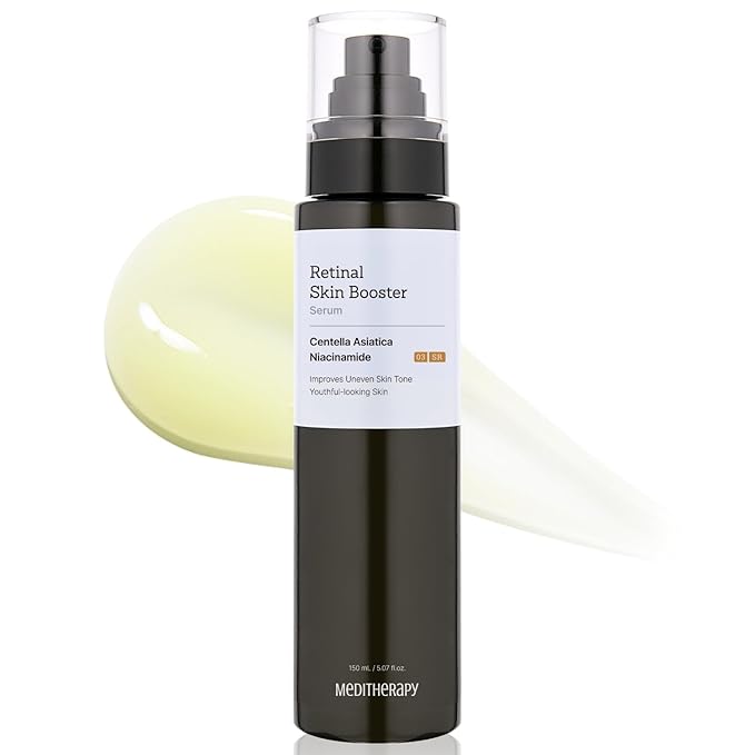 MEDITHERAPY Retinal Skin Booster Serum 5.07 fl oz | Retinaldehyde, Niacinamide, Cica | Korean Hydrating Face & Body Serum for Dull, Uneven Skin, All Skin Types, K-Beauty