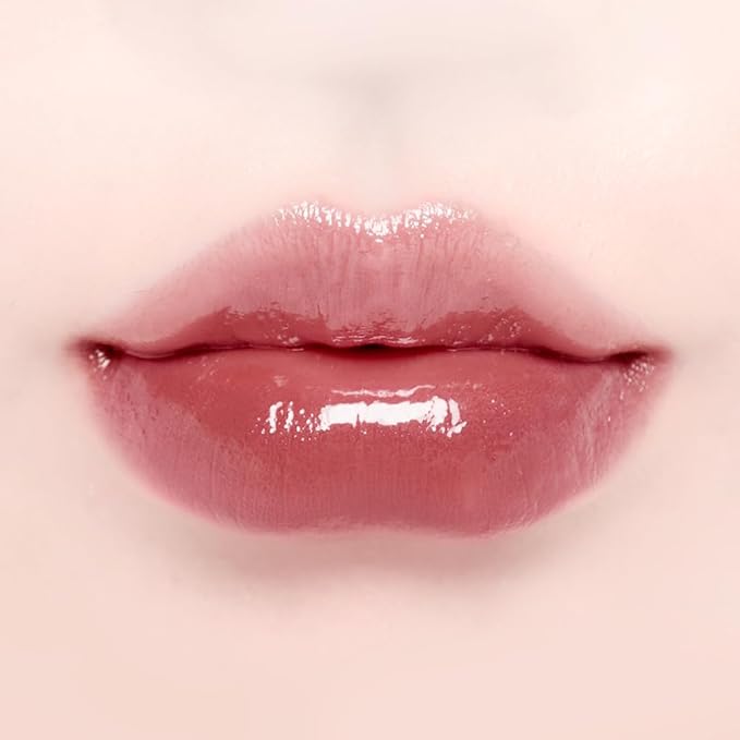 DINTO Blur-Glowy Lip Tint (204 Modestia) – Dewy Finish Glowy Korean Lip Tint, Long Lasting All Day Stain, Muted Neutral Red, Vegan & Cruelty-Free, 0.11 fl oz