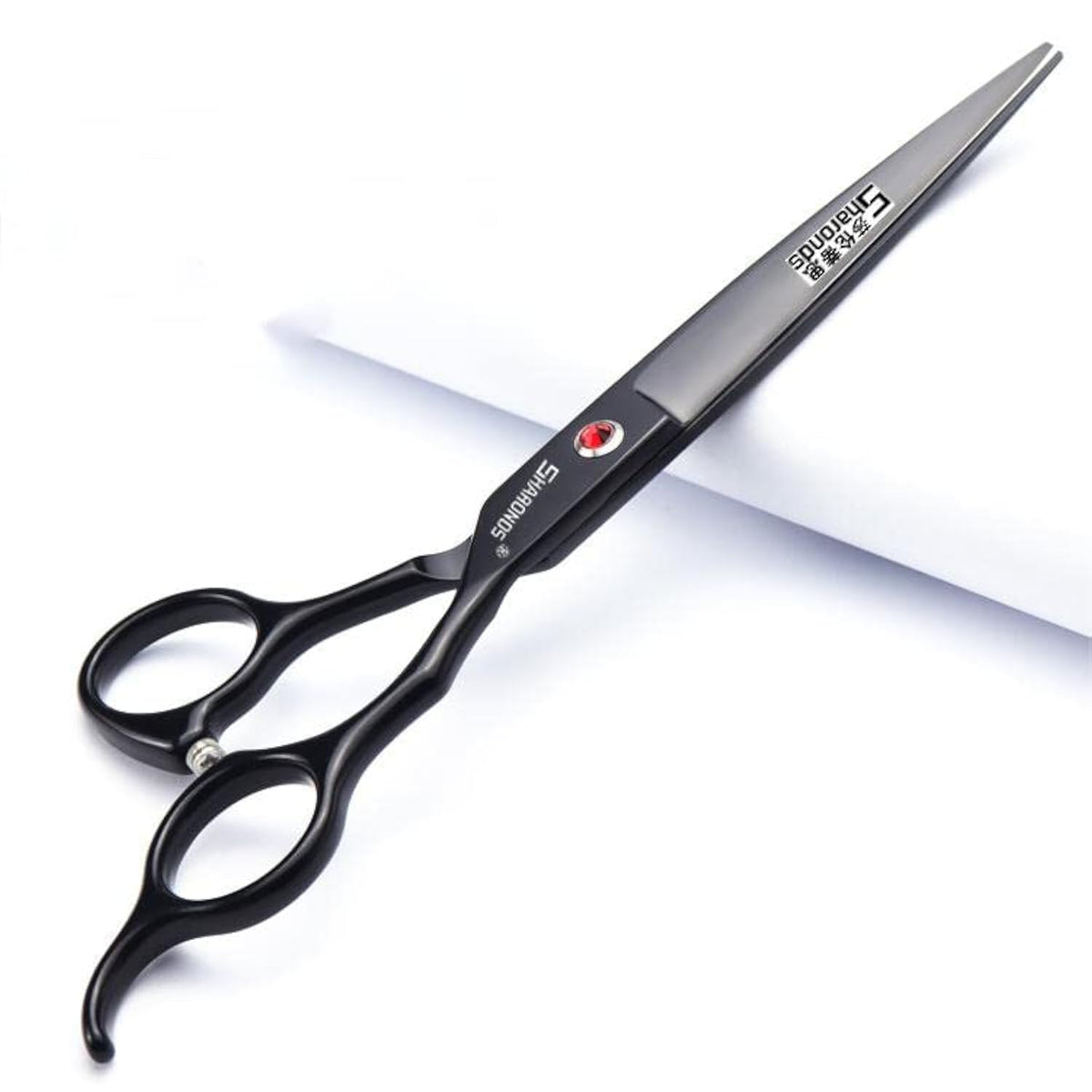 SHARONDS 6/7 Inch Professional 440C Hair Cutting Scissor Salon Hairdressing Thinning Shears Perfect for Barber and Home Use (6 in cut)