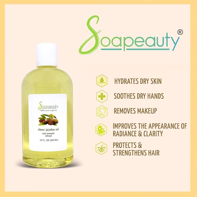 Golden Jojoba Oil 100% Pure Natural Unrefined Cold Pressed 7 Pound