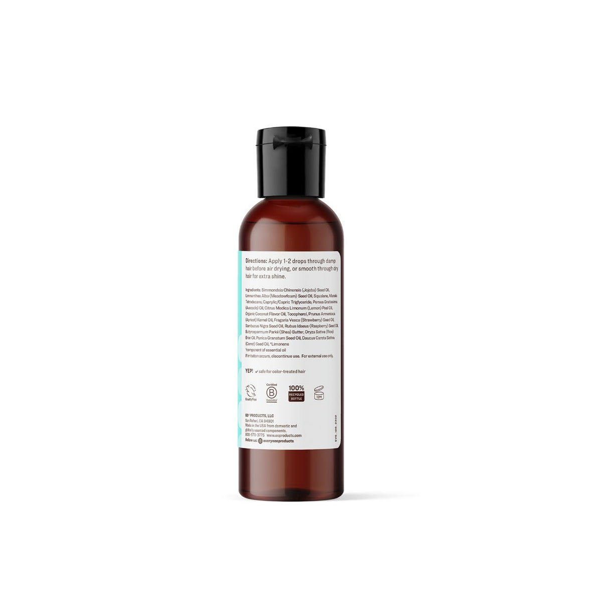 Everyone Coconut & Lemon Hair Oil, Frizz Control Treatment, 2 fl oz