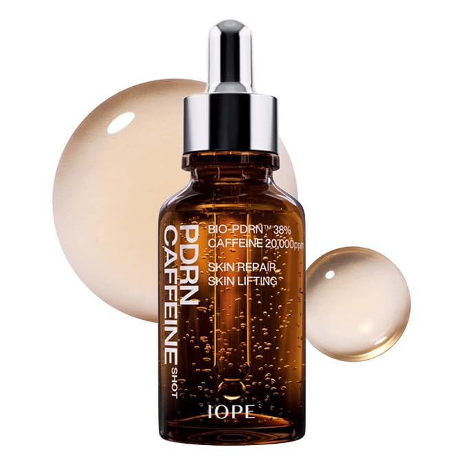 IOPE Expert PDRN Caffeine Shot Serum - Anti-Aging Face Serum to Visibly Depuff, Smooth, and Rejuvenate Tired Skin - With BIO-PDRN and Caffeine - Fast-Absorbing Texture - 1.01 fl. oz.