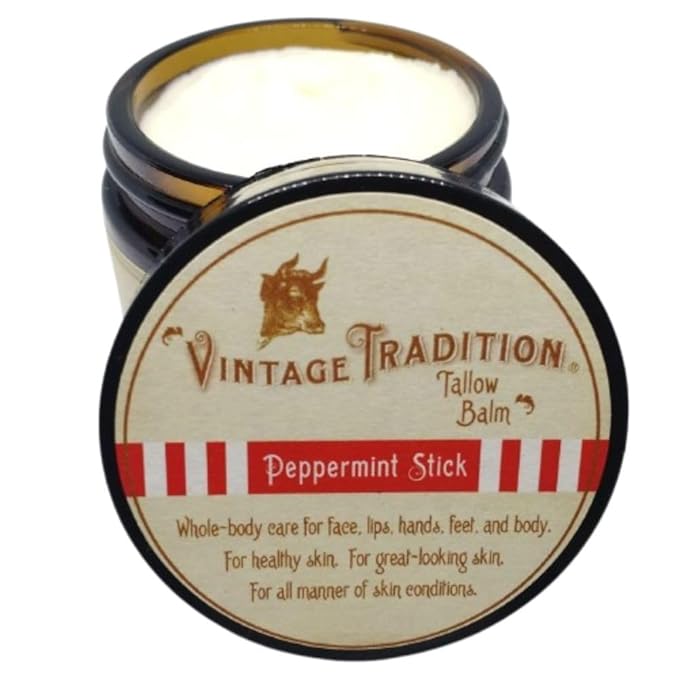 Vintage Tradition Peppermint Grass-Fed Tallow Balm | All-Purpose 2 oz