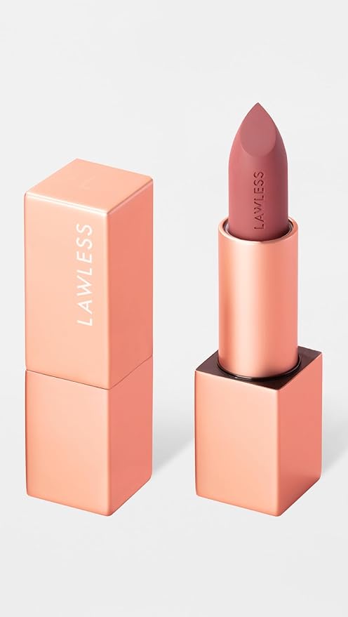 Lawless Women's Forget the Filler Lip-Plumping Line-Smoothing Satin Cream Lipstick, Minx, 0.1 Ounce