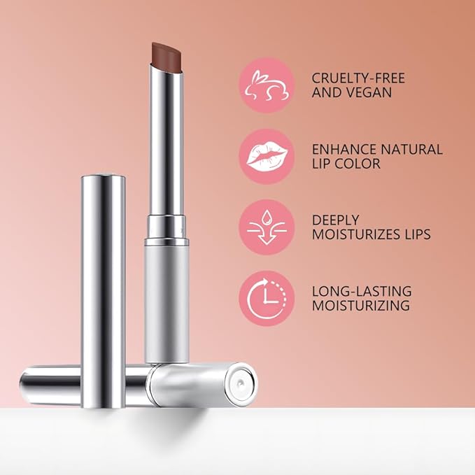 FeiCuiYun Nude Brown Honey Tinted Lip Stain Lip Balm Lip Gloss Lipstick, Sheer Hydrating Lip Stains Tint, Moisturizing Lip Color for All Skin Tones, Nourishing Lip Balm with Natural Black Cherry 08#