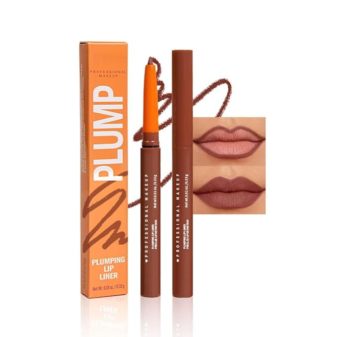 KXmzeG Matte Lip Liner Pencil for Shaping Lips, Retractable Creamy Brown Crayon LipLiner Pencil, Long Lasting Waterproof Lipstick Lip Liner Makeup, Vegan Beauty 08#