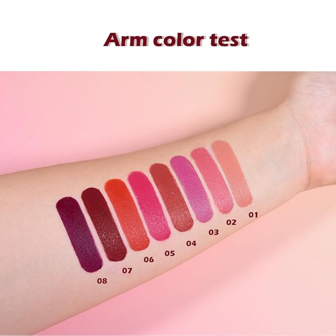 IATMOMOD Purple Matte Lipstick for Women, Long Lasting Waterproof Transfer-Proof Vegan Lip Bar, 24H Moisturizing Smudge-Proof All-Day Lip Color for Daily & Party M03#