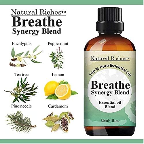 Breathe Essential Oil Blend 30 ml Set of 2 with Peppermint and Eucalyptus