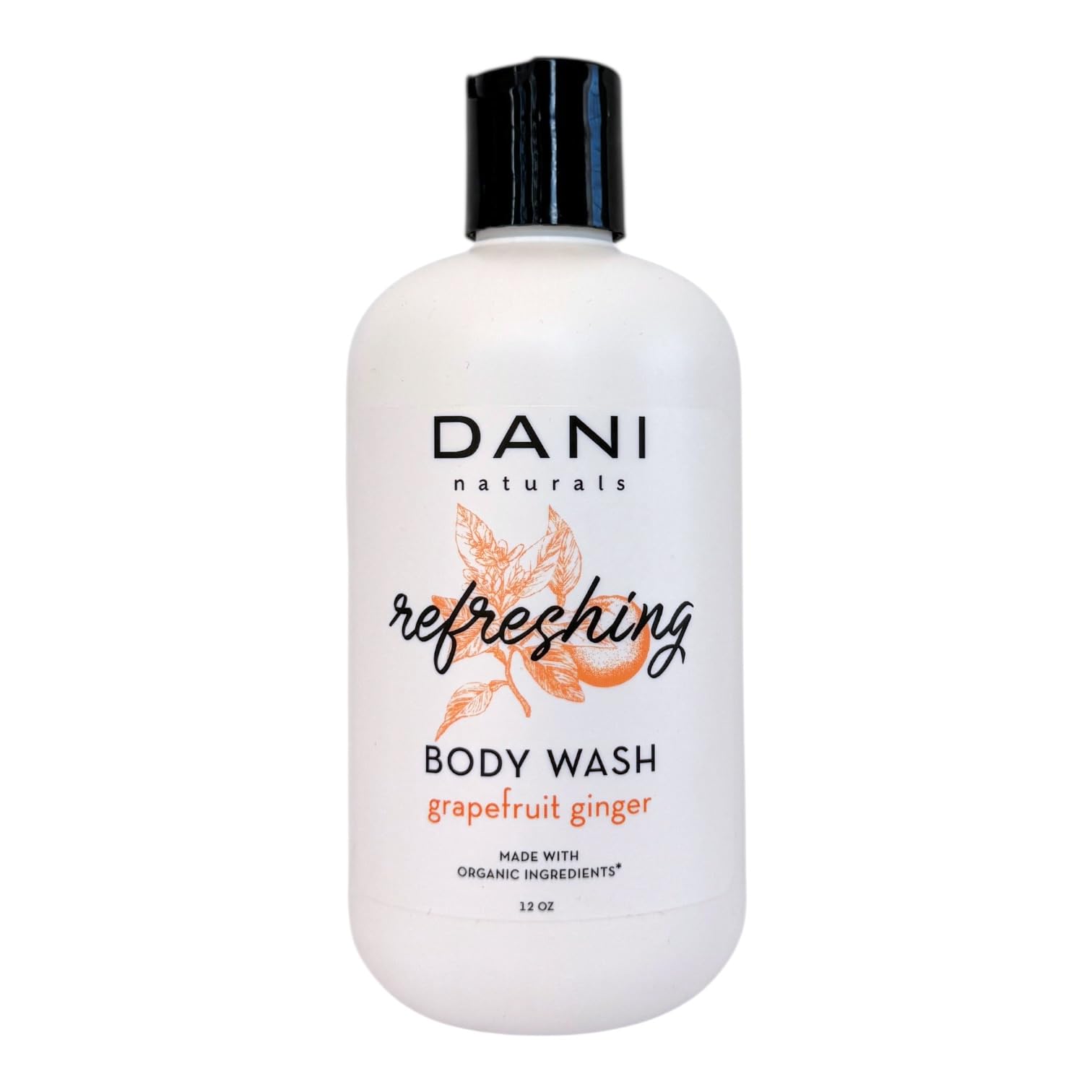 DANI Naturals Grapefruit Ginger Body Wash, Sulfate-Free and Vegan, 12 fl oz