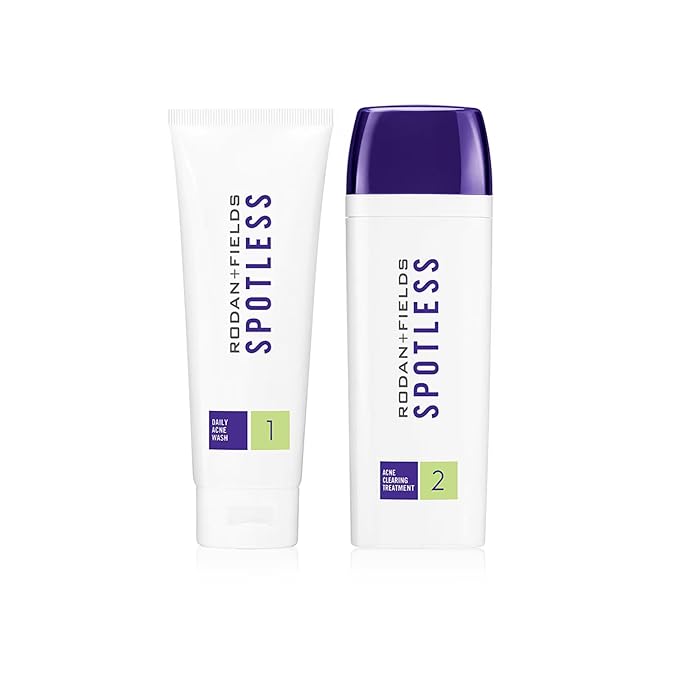 Rodan + Fields Spotless Regimen | Benzoyl Peroxide Face Wash for Sensitive Skin | Skincare Sets & Kits | Skin Care for Adults & Teens with Stubborn Acne | All Skin Types