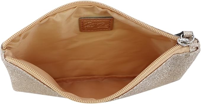 RITTZI Celestial Glitter Makeup Pouch – Seven Stunning Shades - Festive Cosmetic Bag (Solar Gold)