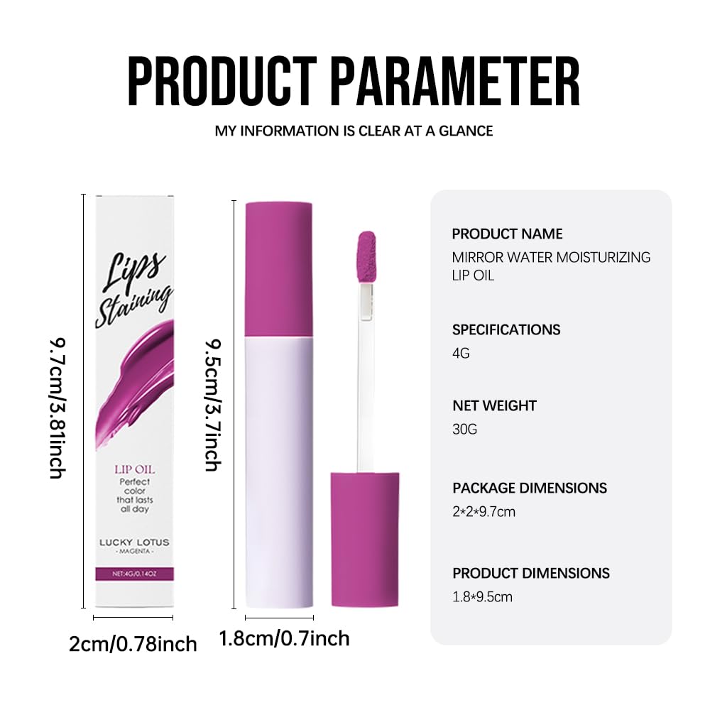 Hxssll Nourishing High-Shine Lip Gloss Set,Hydrating & Moisturizing Lip Tint, Non-Sticky, Long-Lasting Glossy Lip Stain,Softens & Plumps Lips for Smooth,Gentle Formula for Dry Lips,03+07
