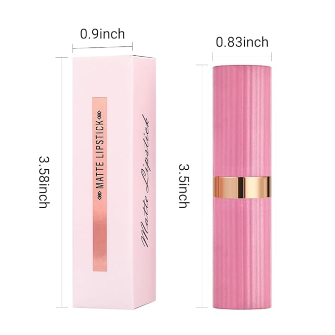 CAKAILA 3Pcs Nude Pink Purple Mauve Lavender Lip Stick,Matte Cream Lipstick Set for Women,Long Lasting Waterproof Smudge Proof Velvet lipsticks Crayon,Lip Makeup Kit Travel Size,Vegan & Cruelty-free