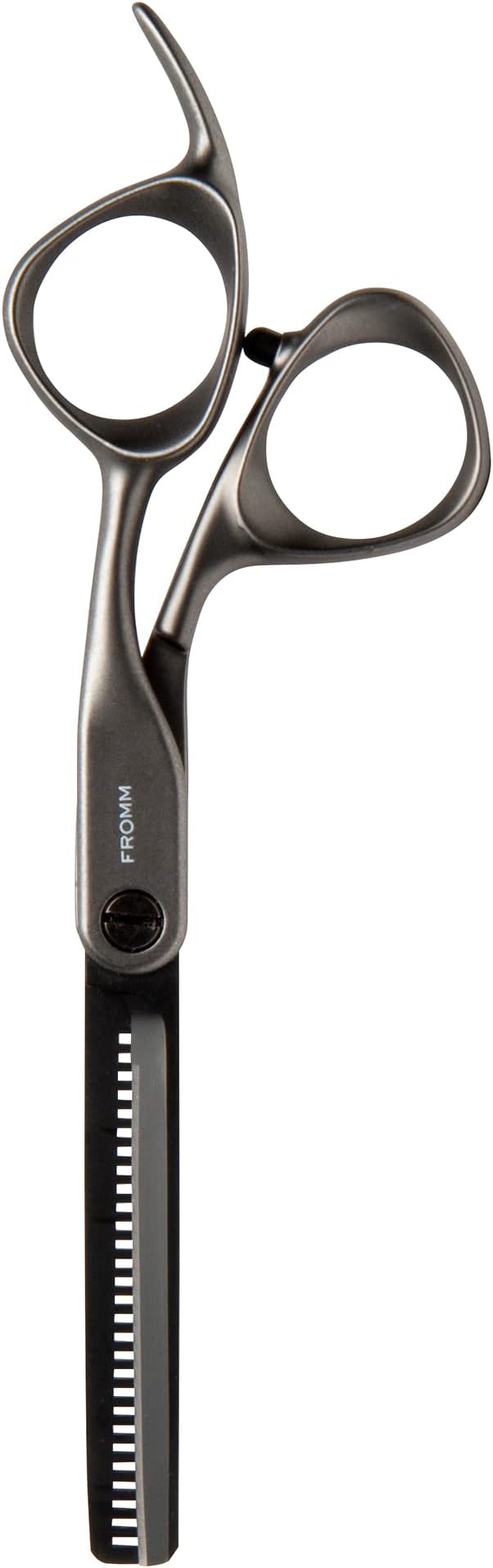 Fromm Professional Invent 5.75" 28-Tooth Precision Hair Thinning & Texturizing Shears for Blunt & Layer Cuts in Gunmetal Japanese Steel Scissors with Semi-Convex Blade for Salon Stylists