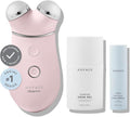 NUFACE Trinity+ Skin Tightening & Face Lift Device - Microcurrent Facial Sculpting Tool to Contour Cheeks, Jawline & Neck, 3 Frequencies, Supports Lymphatic Drainage + Activator Gel, Sandy Rose