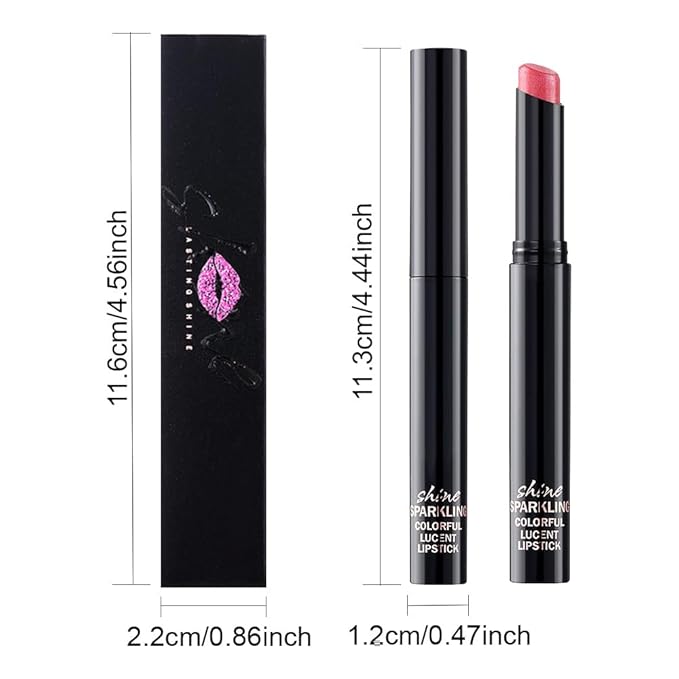 Nude Metallic Lipstick for Women,Lightweight Comfortable Non-Drying Shimmer Frosted Lipstick,Glitter Lip Gloss Stain Long Lasting Waterproof Smudge Proof 24 Hour Full Coverage Lip Makeup,Vegan