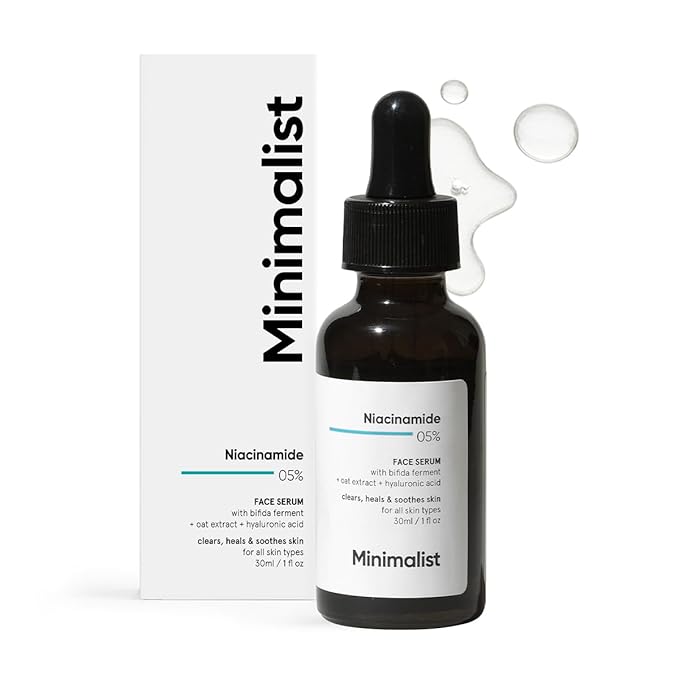 Minimalist 5% Niacinamide Serum with Hyaluronic Acid for Even-Looking Skin Tone | Hydrating Face Serum for Smoother-Looking Skin | For Women & Men | 1 Fl Oz / 30 ml