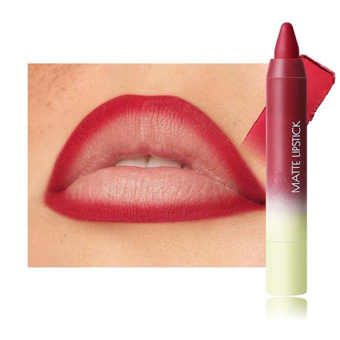 BINGBRUSH 2-in-1 Matte Lip Liner and Lipstick, Long Lasting Lip Pencil