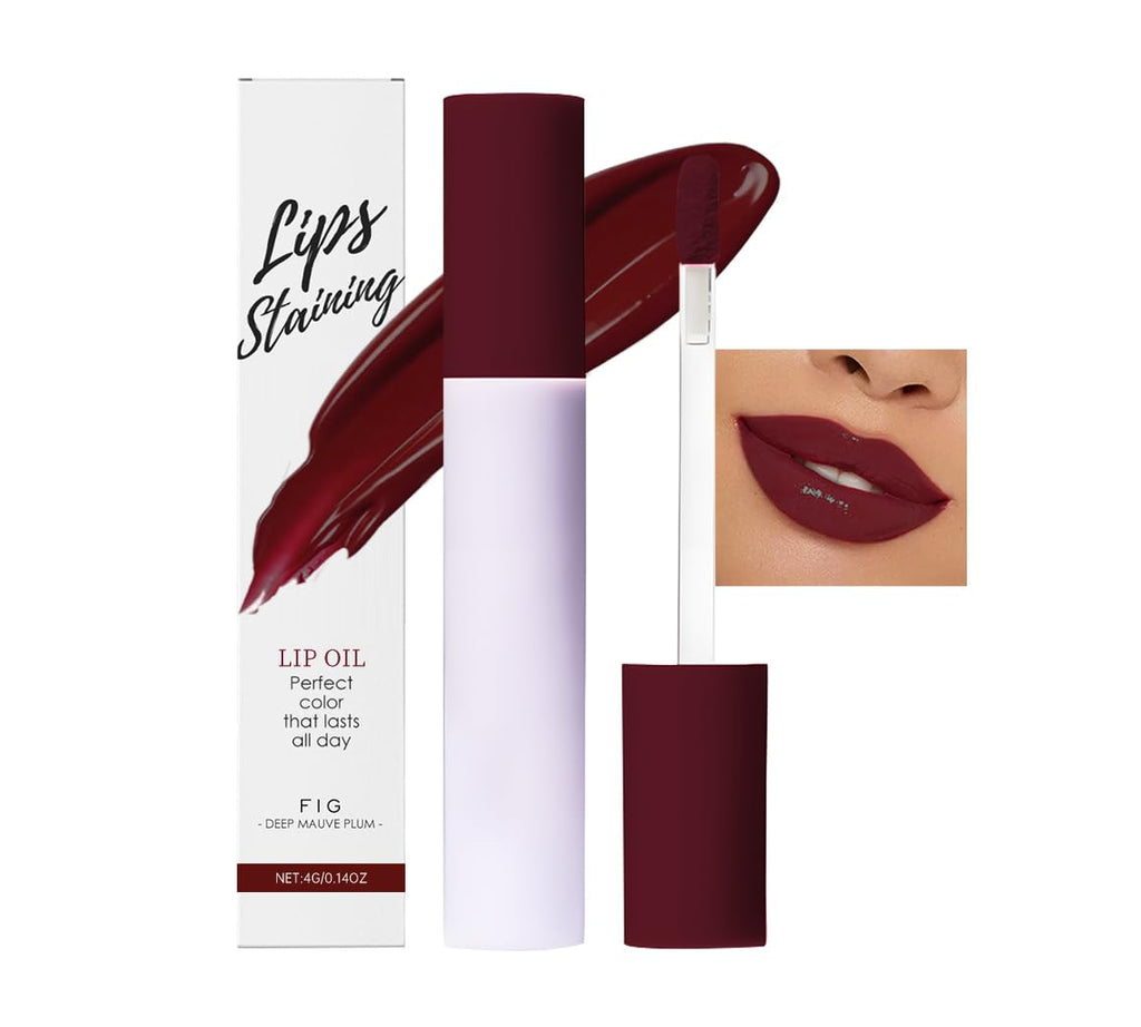 Hxssll Nourishing High-Shine Lip Gloss,Hydrating & Moisturizing Lip Tint, Non-Sticky, Long-Lasting Glossy Lip Stain,Softens & Plumps Lips for Smooth,Gentle Formula for Dry Lips 04#Deep Mauve Plum