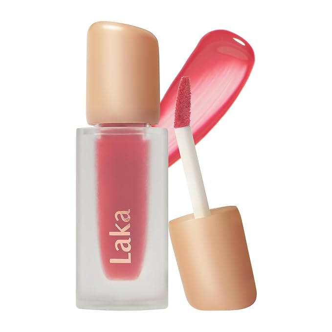 Laka Fruity Glam Tint | Glowing Korean Lip Tint with Hydrating Lightweight Texture | Buildable Color, Non-Sticky High Shine Gloss | K-Beauty Korean Makeup | #109 Fresh, 0.15oz