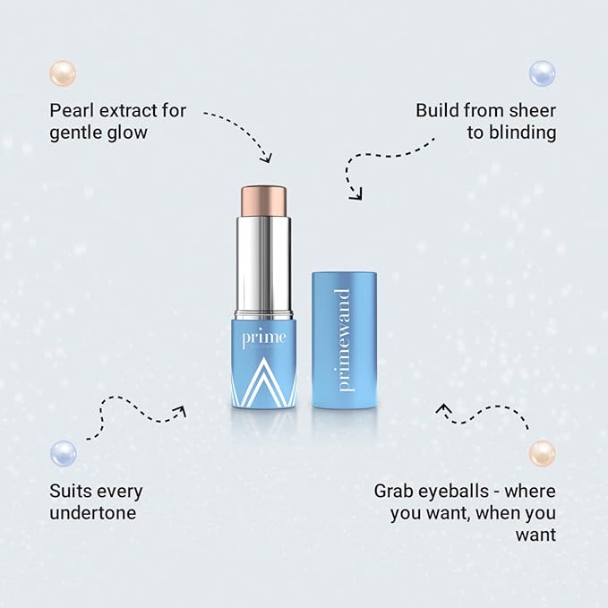 Prime Prometics PrimeWand Pearl – Stunning & Natural Pro-Age Makeup Highlighter Stick for Mature Women