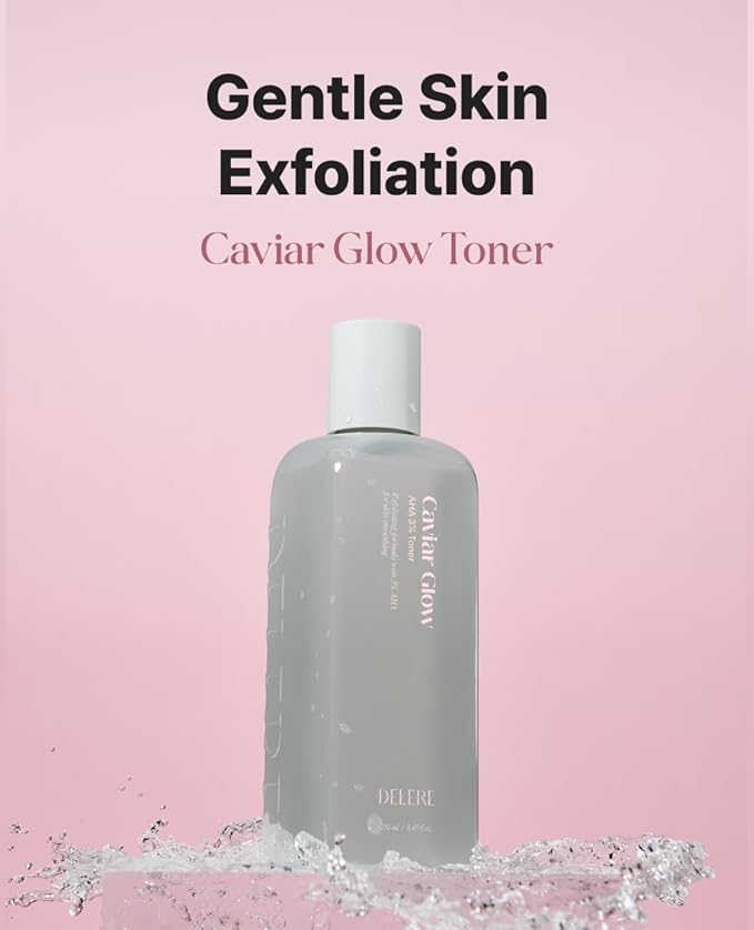 Caviar AHA 3% Glow Toner, Radiance Skin, Collagen Exfoliating Glowing