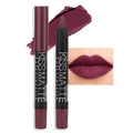 evpct 1Pcs Tan Maroon Matte Lipstick and Lip Crayon Liner Pencil Set for Women Lip Stain Long Lasting Waterproof labiales mate magicos 24 horas originales pintalabios permanente 24 horas 03