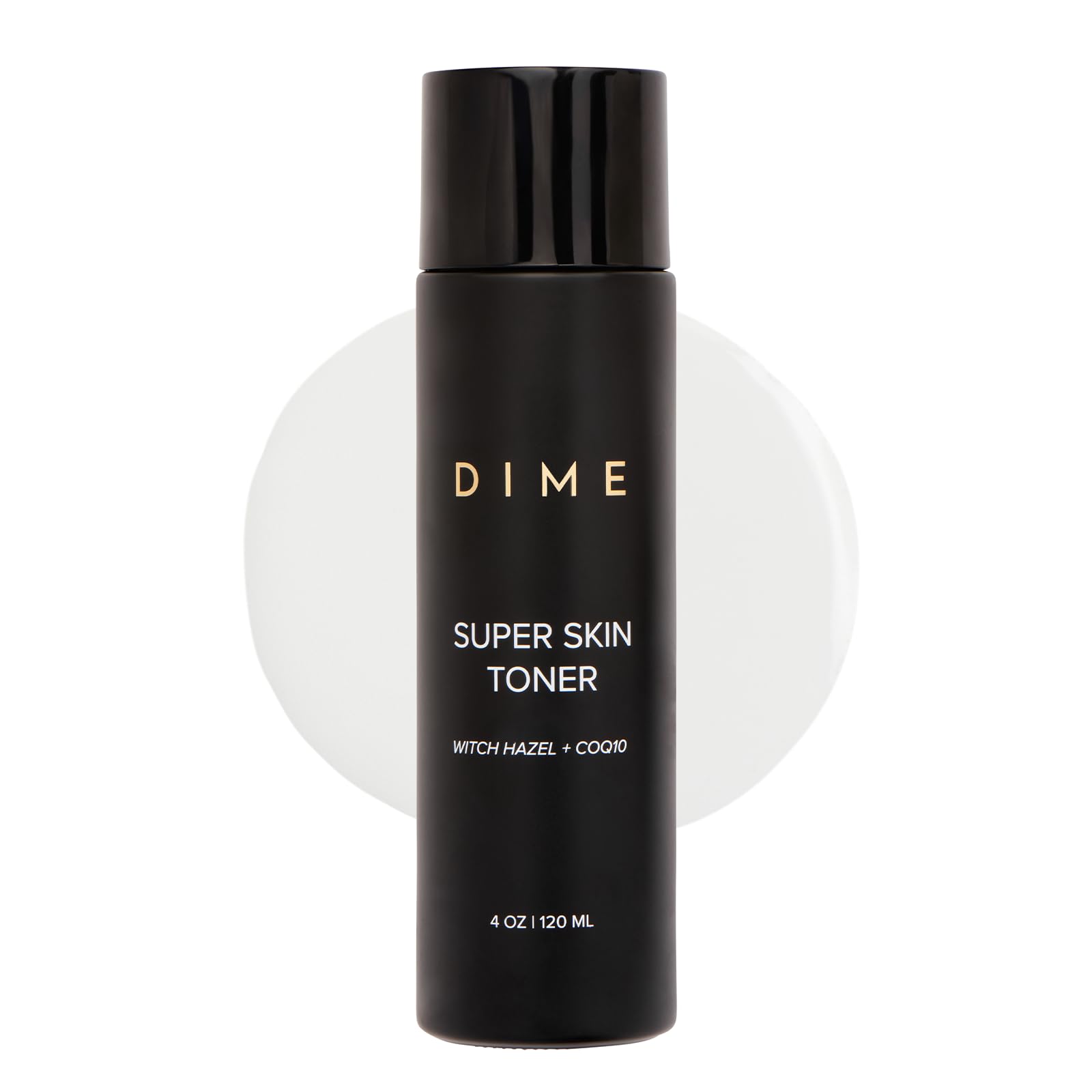 DIME Beauty Super Skin Toner - Alcohol-Free Witch Hazel Face Toner with CoQ10, Hyaluronic Acid & Cucumber Extract, Pore-Tightening Brightening Antioxidant Toner, 4 oz / 120 ml