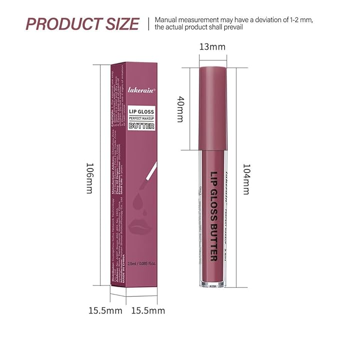 5Pcs Nourishing Lip plumper Gloss, Brown Moisturizing High Shine Nude Lip Glow Oil, Long Wear Hydration Mini Liquid Lipstick Makeup, Fresh Lightweight Glossy Plumping Lip Gloss, Cruelty-Free