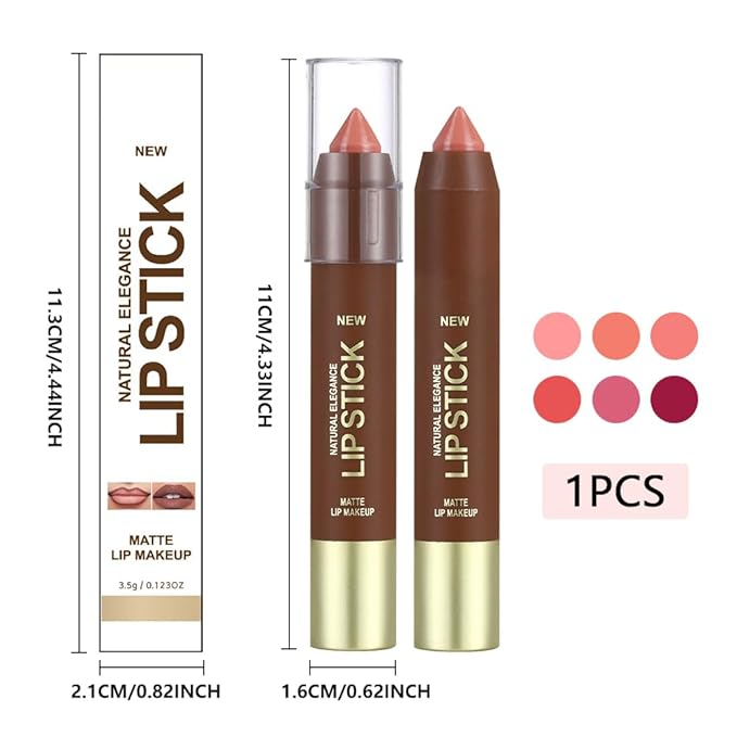 QIDSTERS Matte Lipstick Crayon Set for Women, Coral Pink 24 Hour Lipstick Lip Liner Pencil, Neutral Lip Stick Lipliner Long Lasting Waterproof Smudge Proof, Vegan & Cruelty-Free, 02