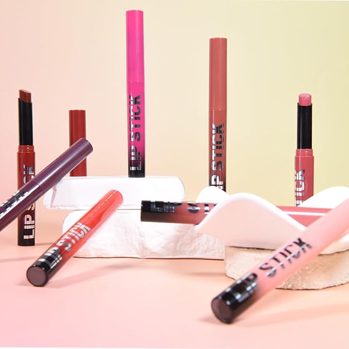IATMOMOD Orange Red Matte Lipstick for Women, Long Lasting Waterproof Transfer-Proof Vegan Lip Bar, 24H Moisturizing Smudge-Proof All-Day Lip Color for Daily & Party M06#