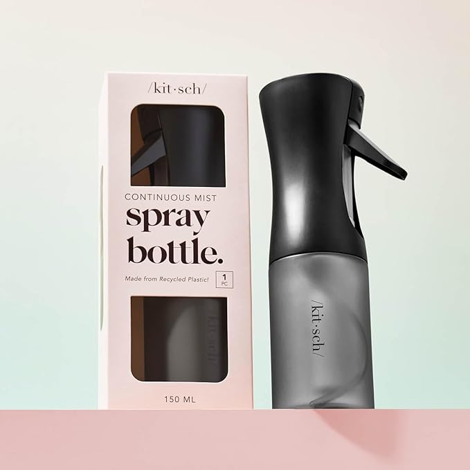 Kitsch Continuous Spray Bottle for Hair – Black, 150ml