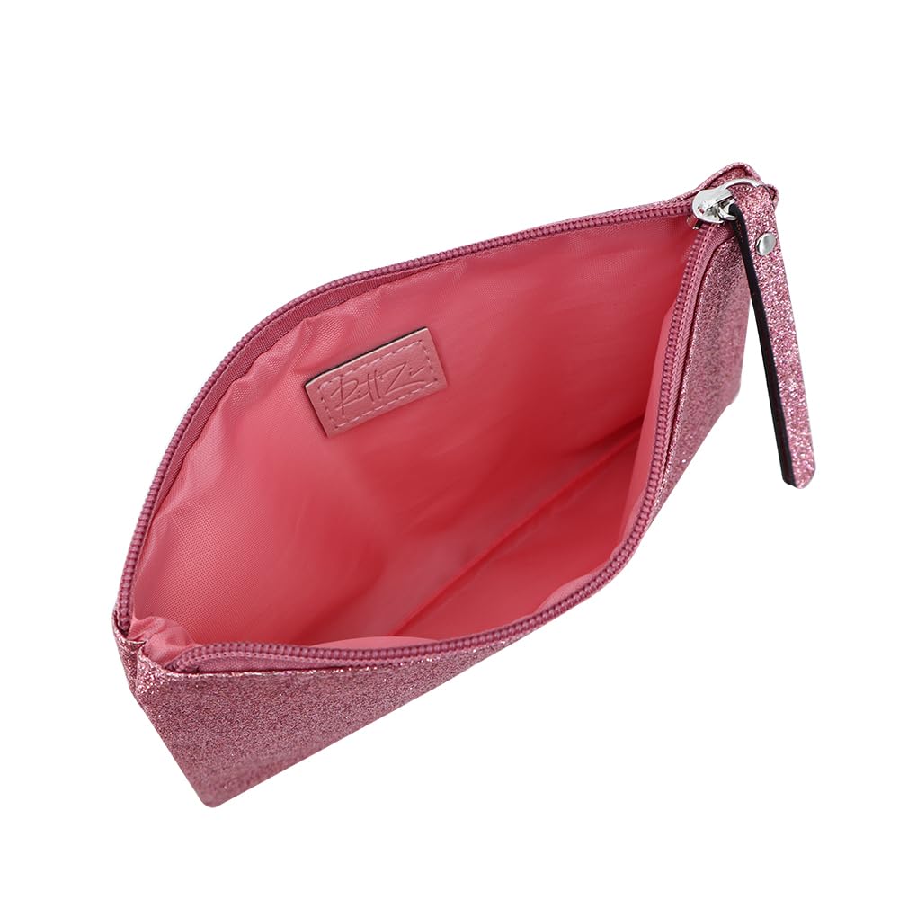RITTZI Celestial Glitter Makeup Pouch – Seven Stunning Shades - Festive Cosmetic Bag (Starlit Rose)