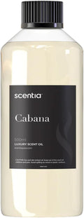 Scentia Coastal (Cabana) Diffuser Oil for HVAC Scent Machine – Hotel Fragrance Inspired by 5-Star Spa – 500 mL – Jasmine, Bergamot & Sea Breeze Oil for Commercial & Cold Air Diffusers, Made in USA