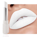 White Cream Matte Lipstick Stick 02#, Longwear Full Coverage Velvet Lip Color for Women, Waterproof Multi-Use Lip & Cheek Makeup Stick for Halloween & Party Makeup, Lápiz labial mate en crema blanco